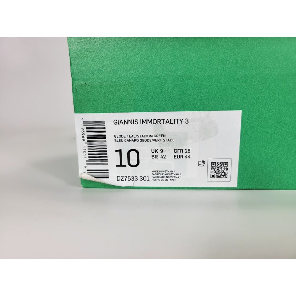 Nike Giannis Immortality 3 Shoes Sneakers Mens 10 Teal Green Purple DZ7533-301 - Picture 2 of 10